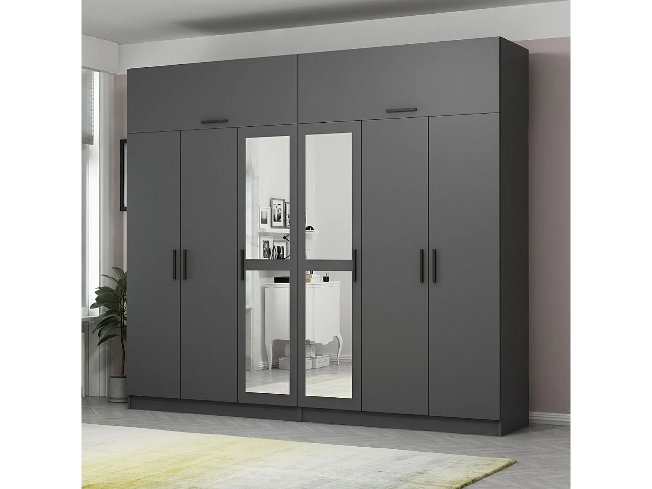 Armario Kale-5189 antracita 270x235x52 cm
