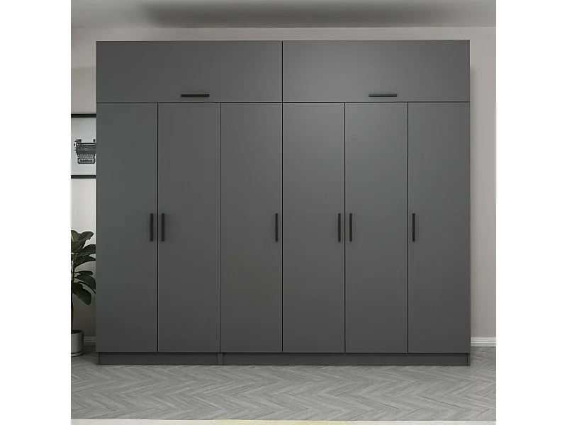 Armario Kale-5175 antracita 270x235x52 cm