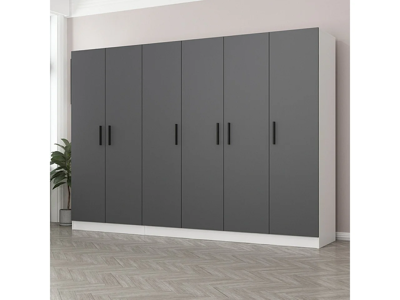 Armario Kale-4949 antracita 270x190x52 cm