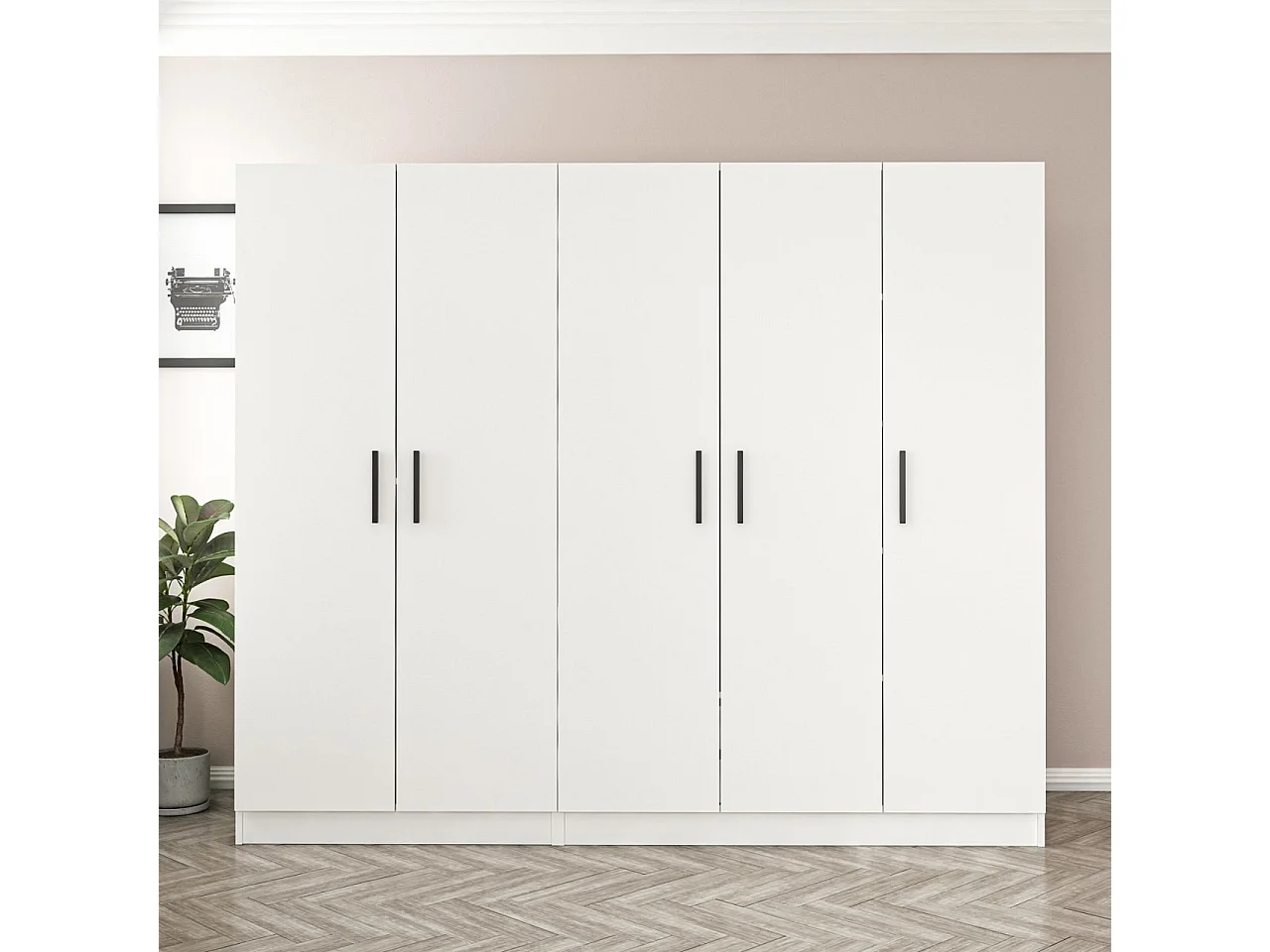 Armario Kale-3805 blanco 225x210x52 cm