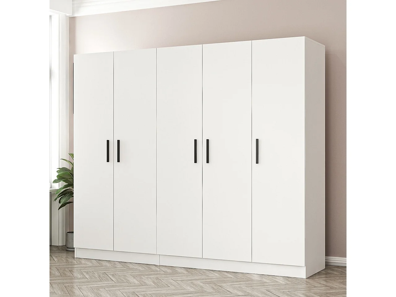 Armario Kale-3805 blanco 225x210x52 cm