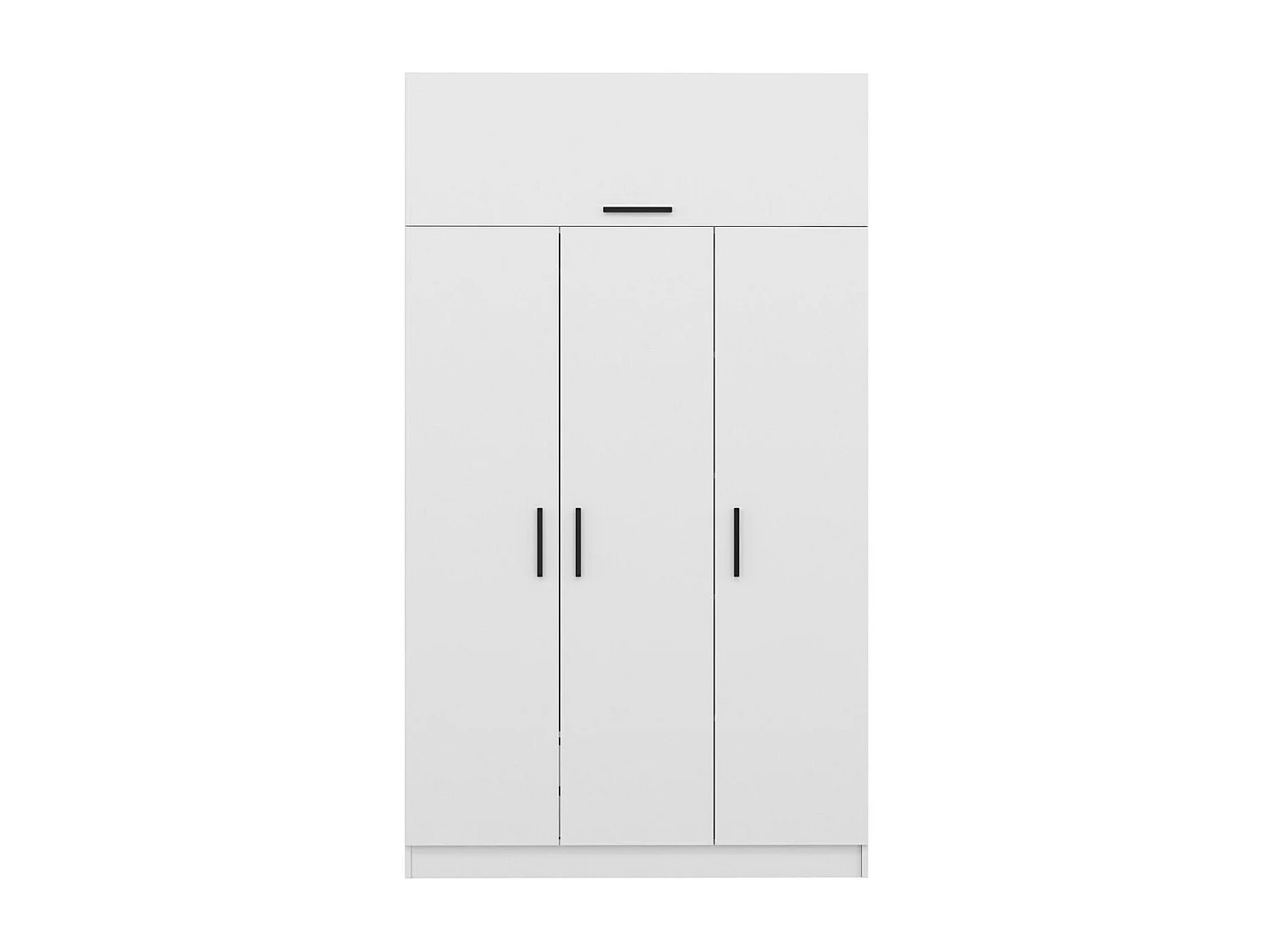 Guardaroba Kailua N113, Bianco, 255x135x52cm, Porte guardaroba: Con cerniere