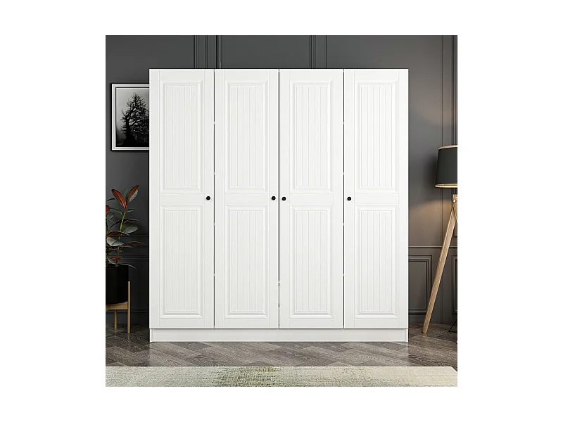 Armario Kale Mebran-4008 blanco 180x190x52 cm