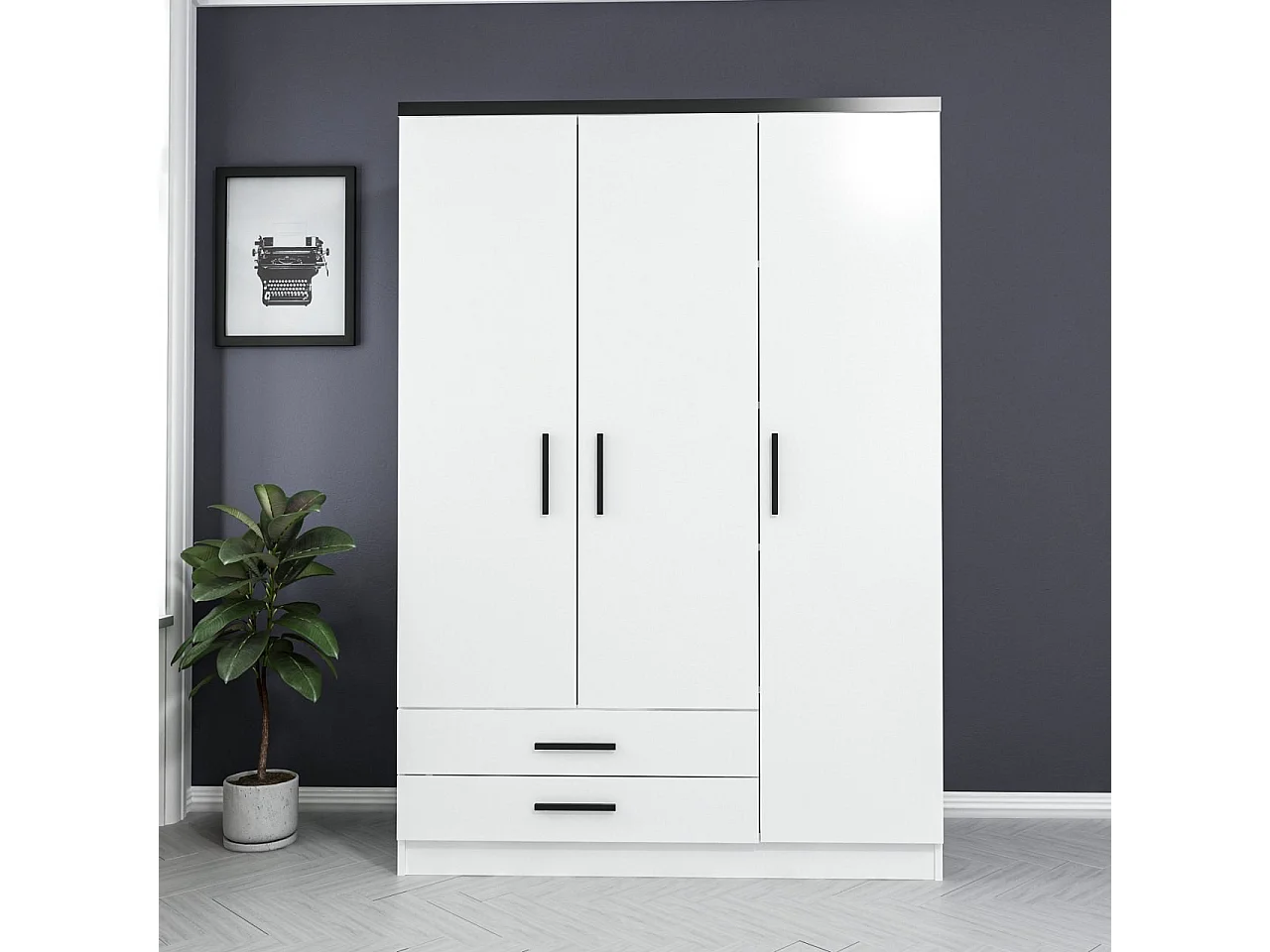 Armario Kale-2248 blanco 135x210x52 cm