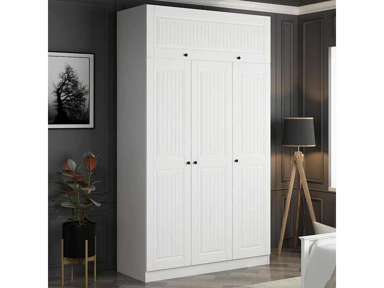 Armario Minar 255 blanco 135x255x52 cm