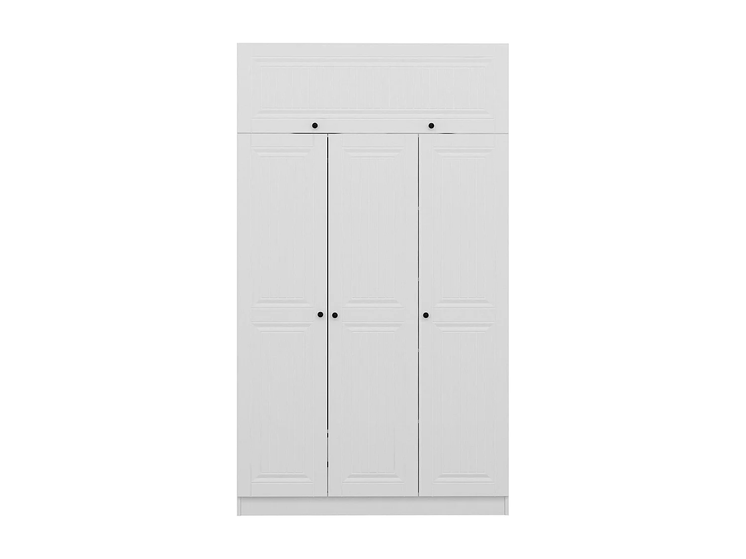 Guardaroba Kailua 976, Bianco, 255x135x52cm, Porte guardaroba: Con cerniere