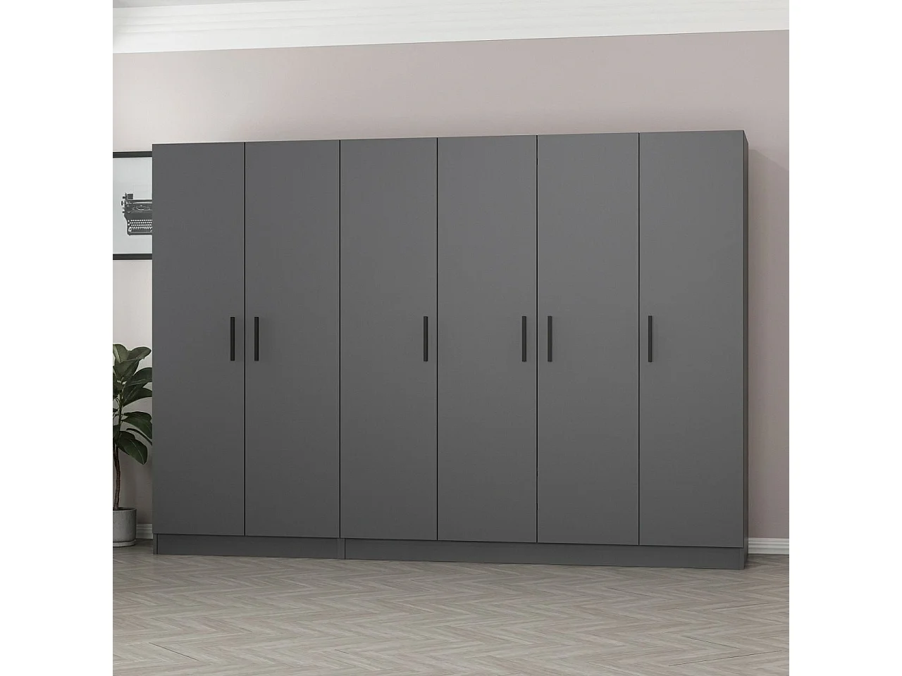 Armario Kale-4976 antracita 270x190x52 cm