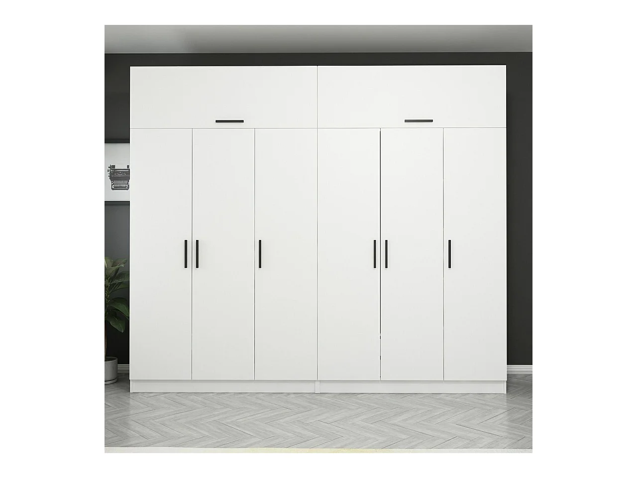 Armario Kale-3087 blanco 270x235x52 cm