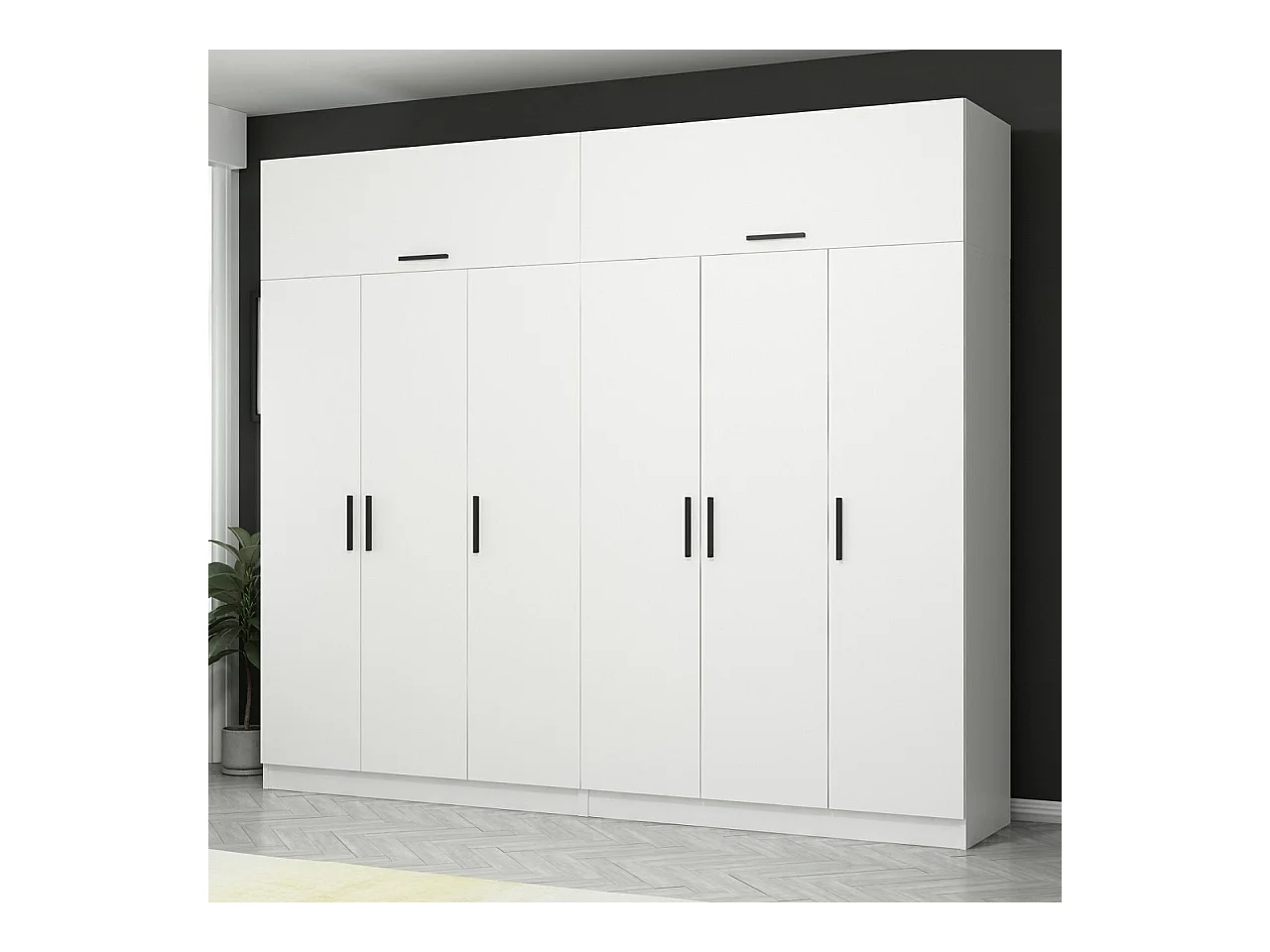 Armario Kale-3087 blanco 270x235x52 cm