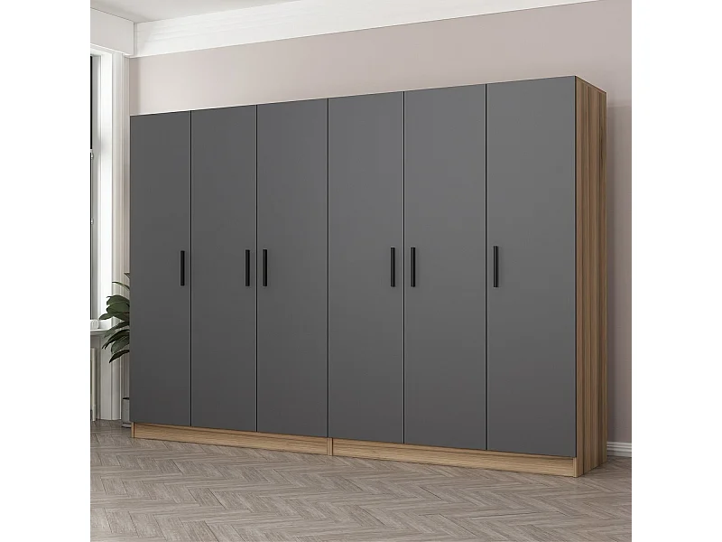 Armario Kale-7511 antracita 270x190x52 cm