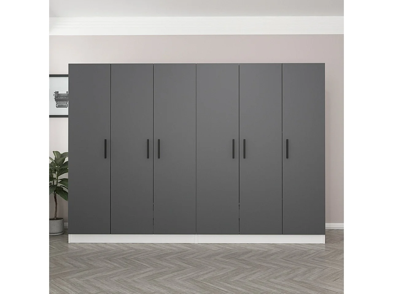 Armario Kale-5054 antracita 270x210x52 cm