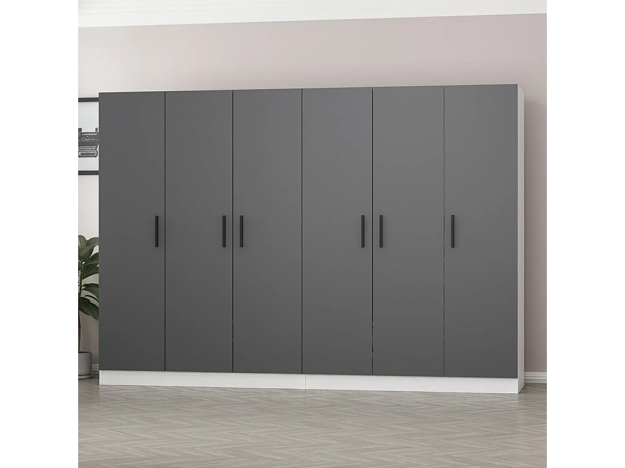 Armario Kale-5054 antracita 270x210x52 cm