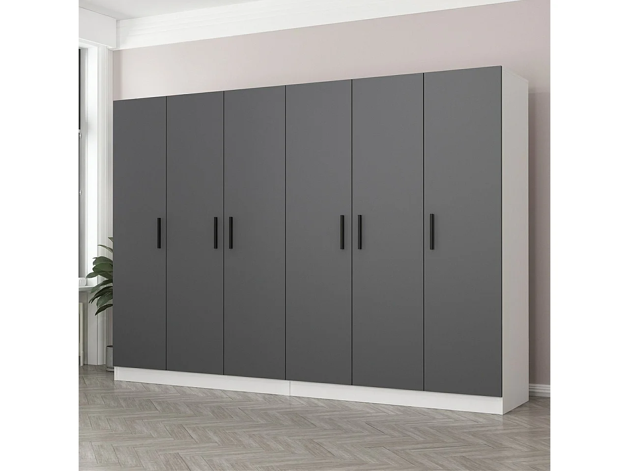 Armario Kale-5054 antracita 270x210x52 cm