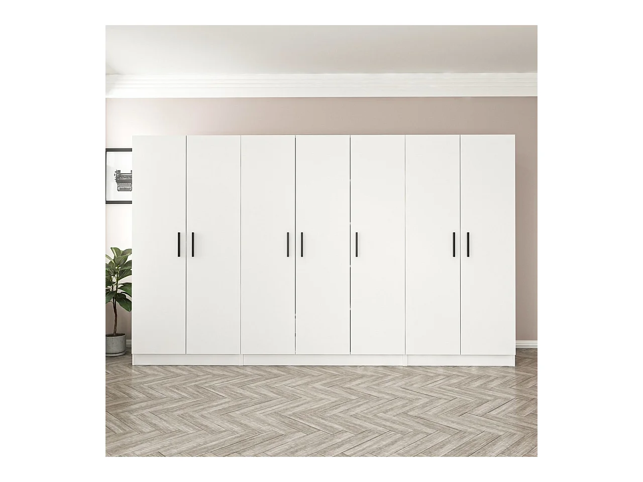 Armario Kale-2219 blanco 315x190x52 cm