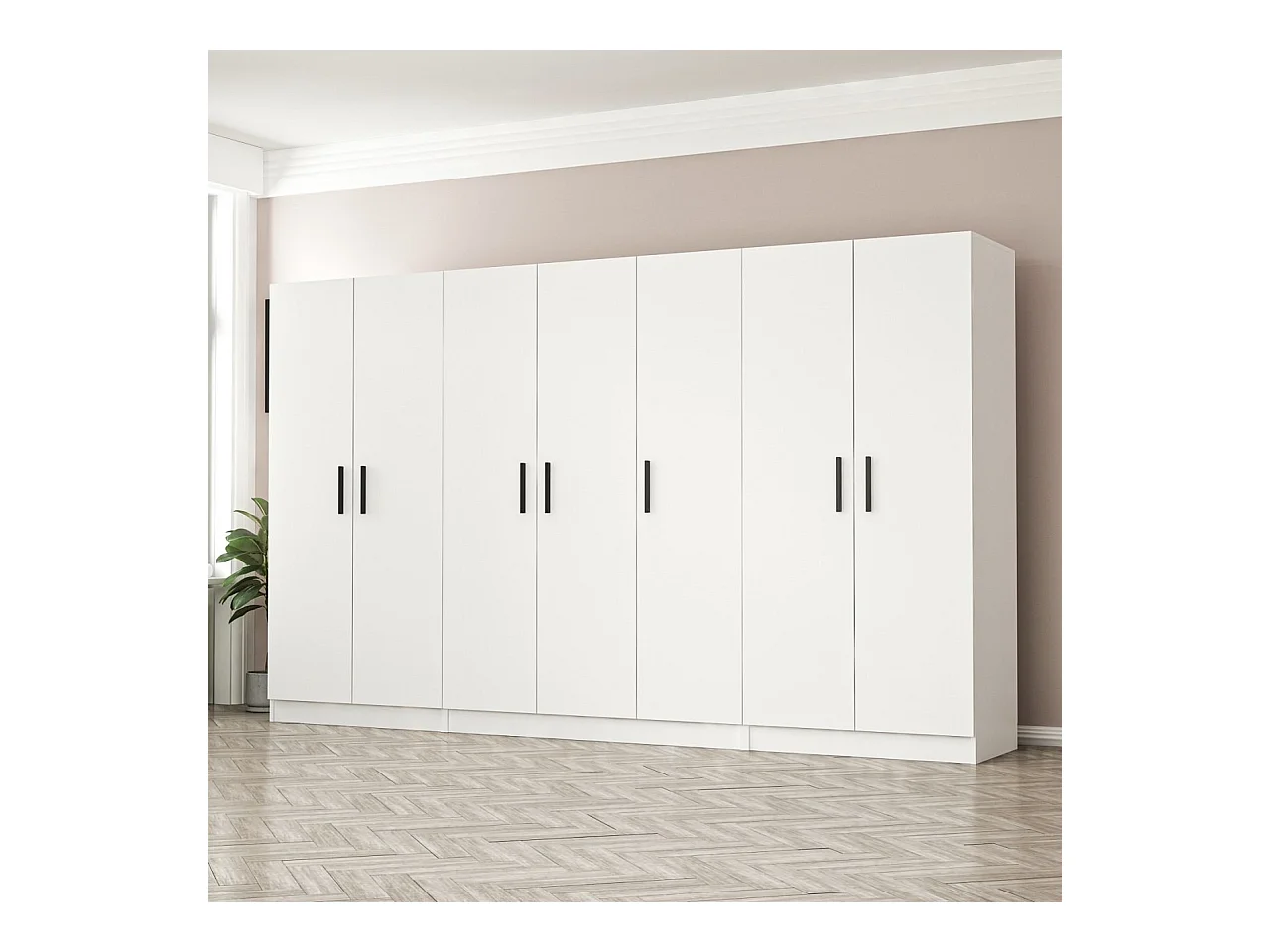 Armario Kale-2219 blanco 315x190x52 cm