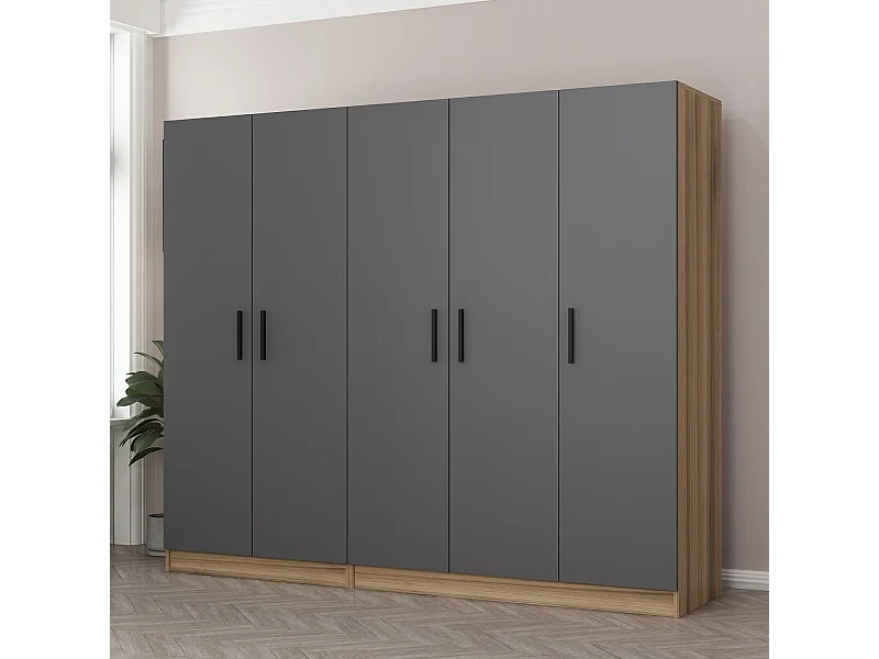 Armario Kale-7509 antracita 225x190x52 cm