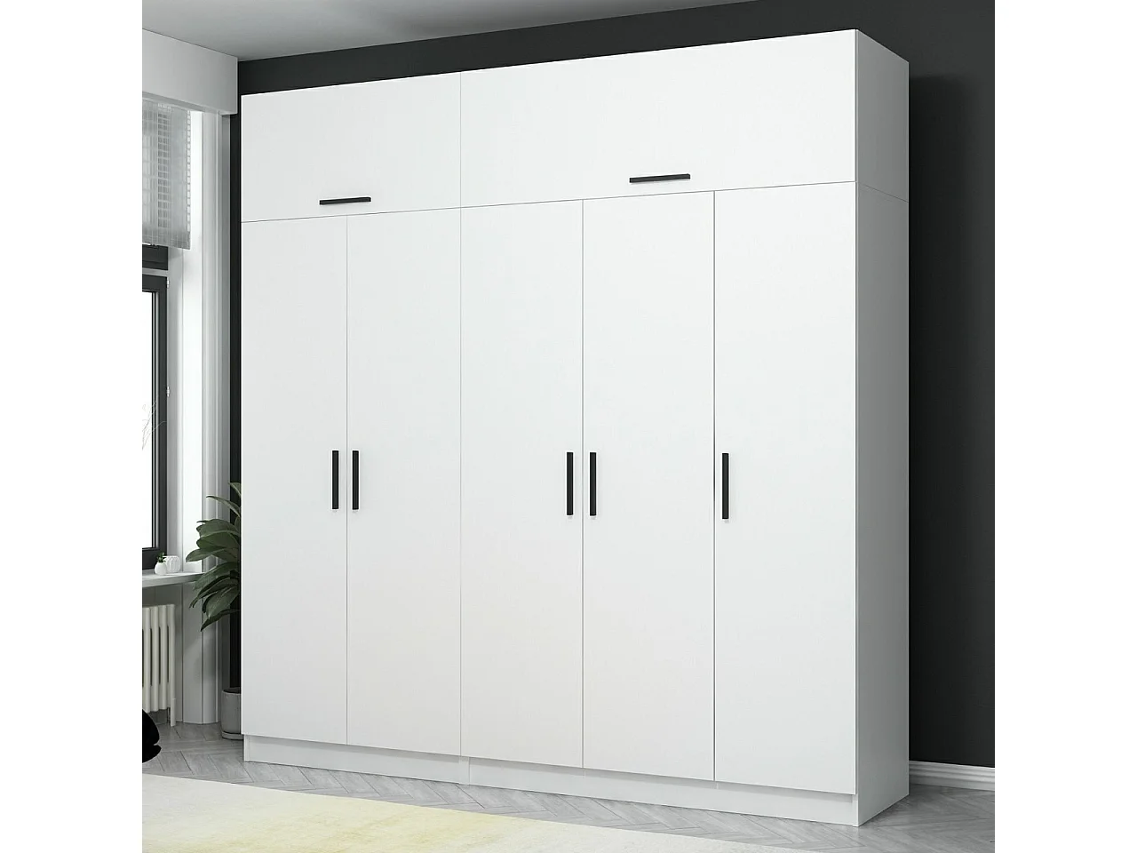 Armario Kale-3930 blanco 225x255x52 cm