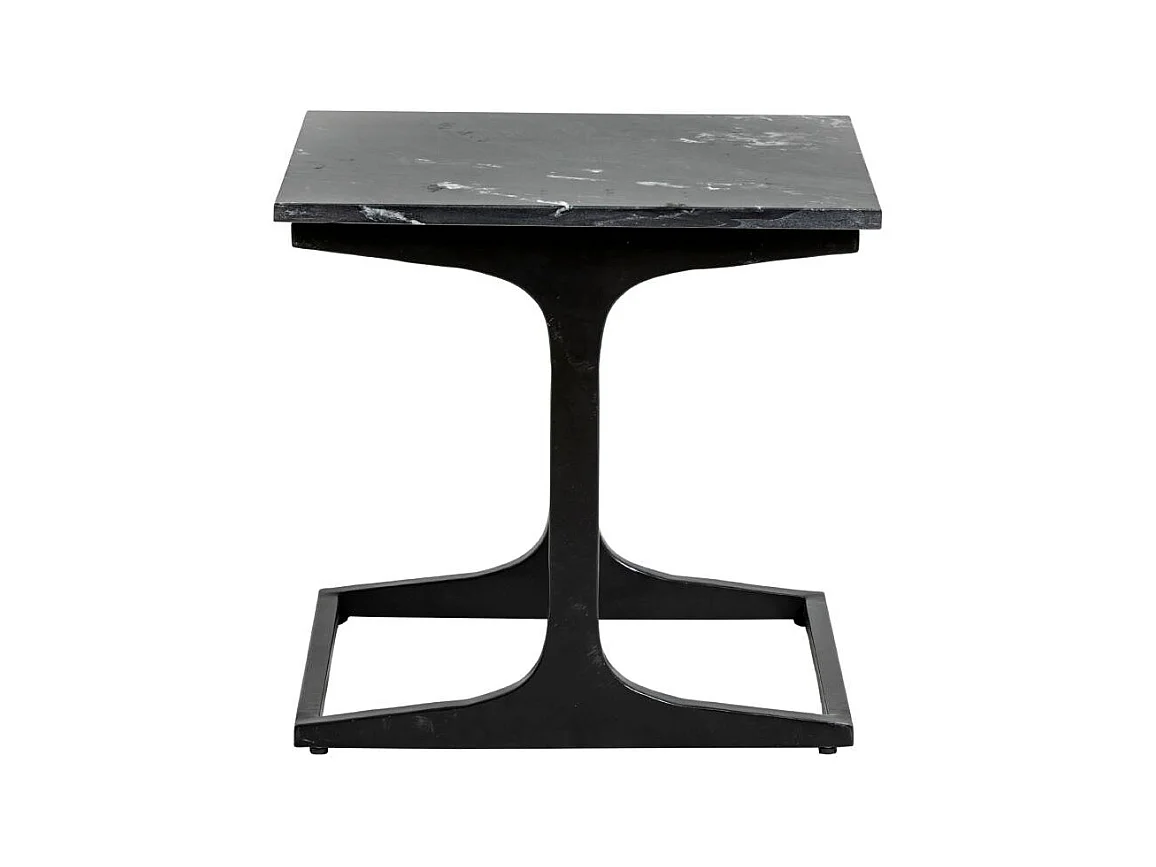 Bout de canapé en marbre et métal Felicia