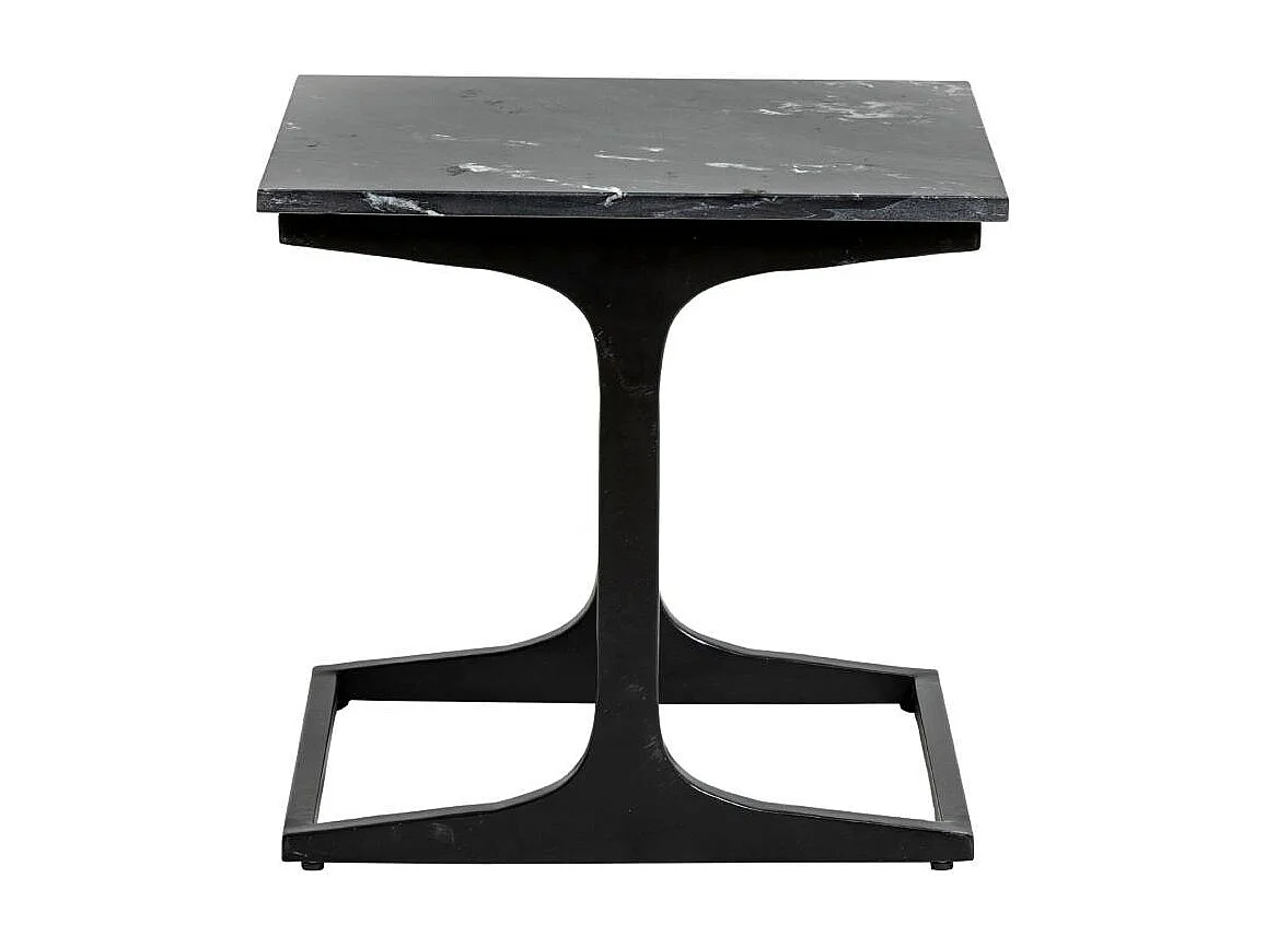 Bout de canapé en marbre et métal Felicia