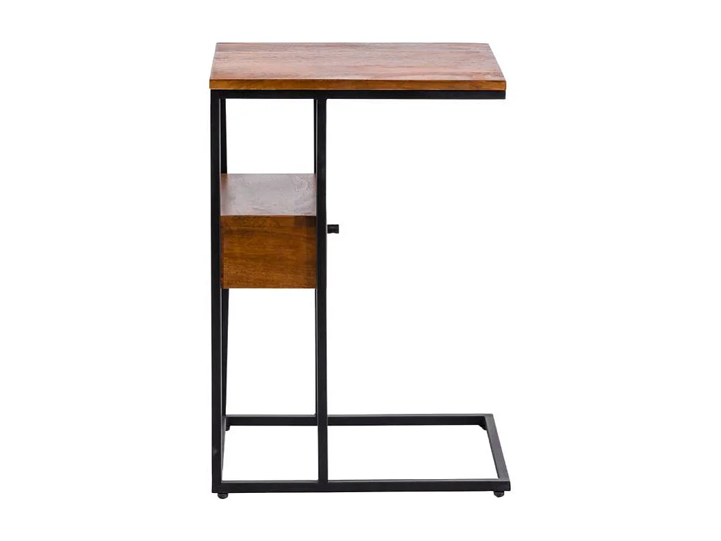 Bout de canapé en bois de manguier et métal Harald