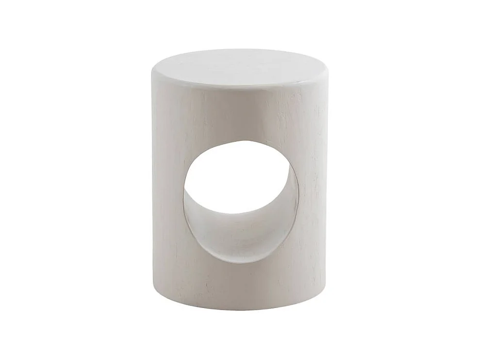 Table de chevet en bois blanc peint Amelie