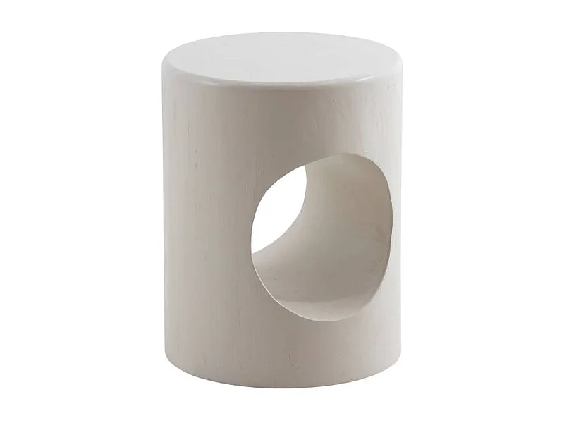 Table de chevet en bois blanc peint Amelie