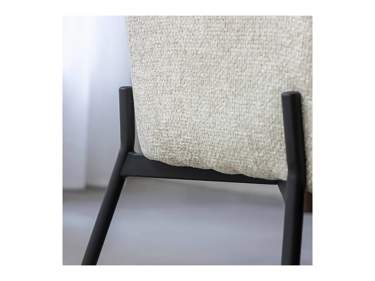 Sillón de tela crudo Kanoa (lote de 2)