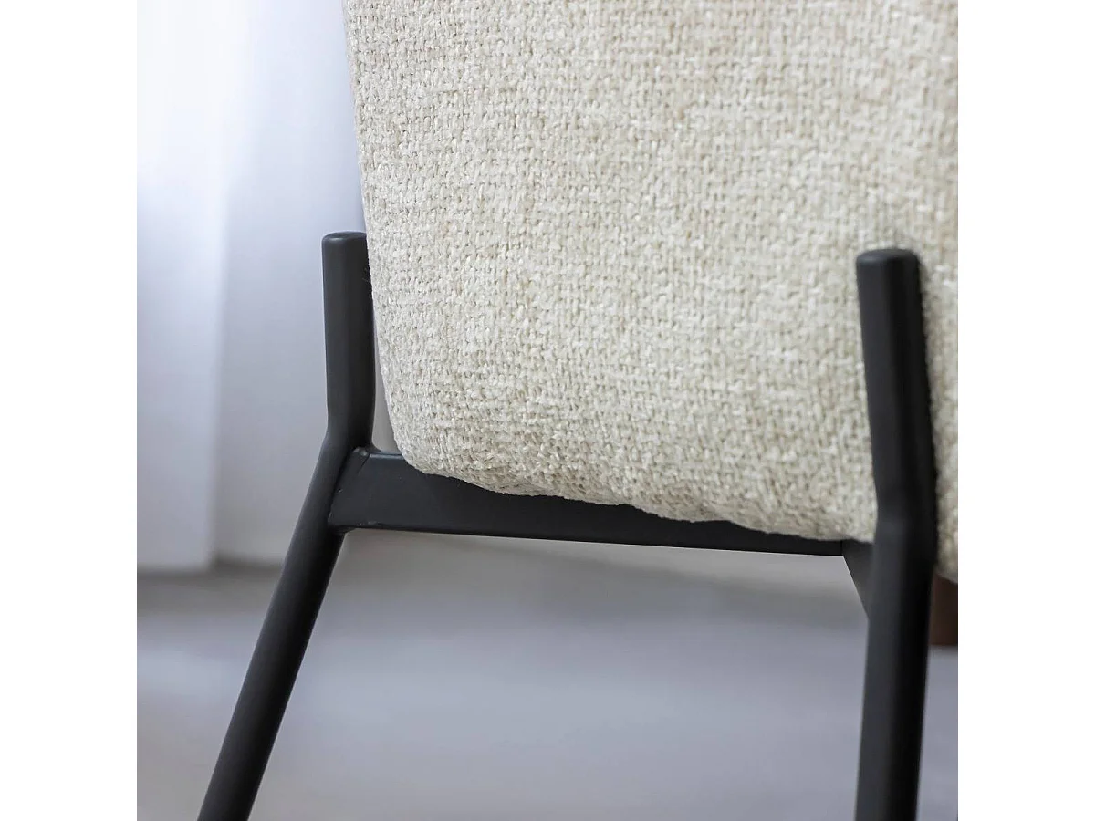 Sillón de tela crudo Kanoa (lote de 2)