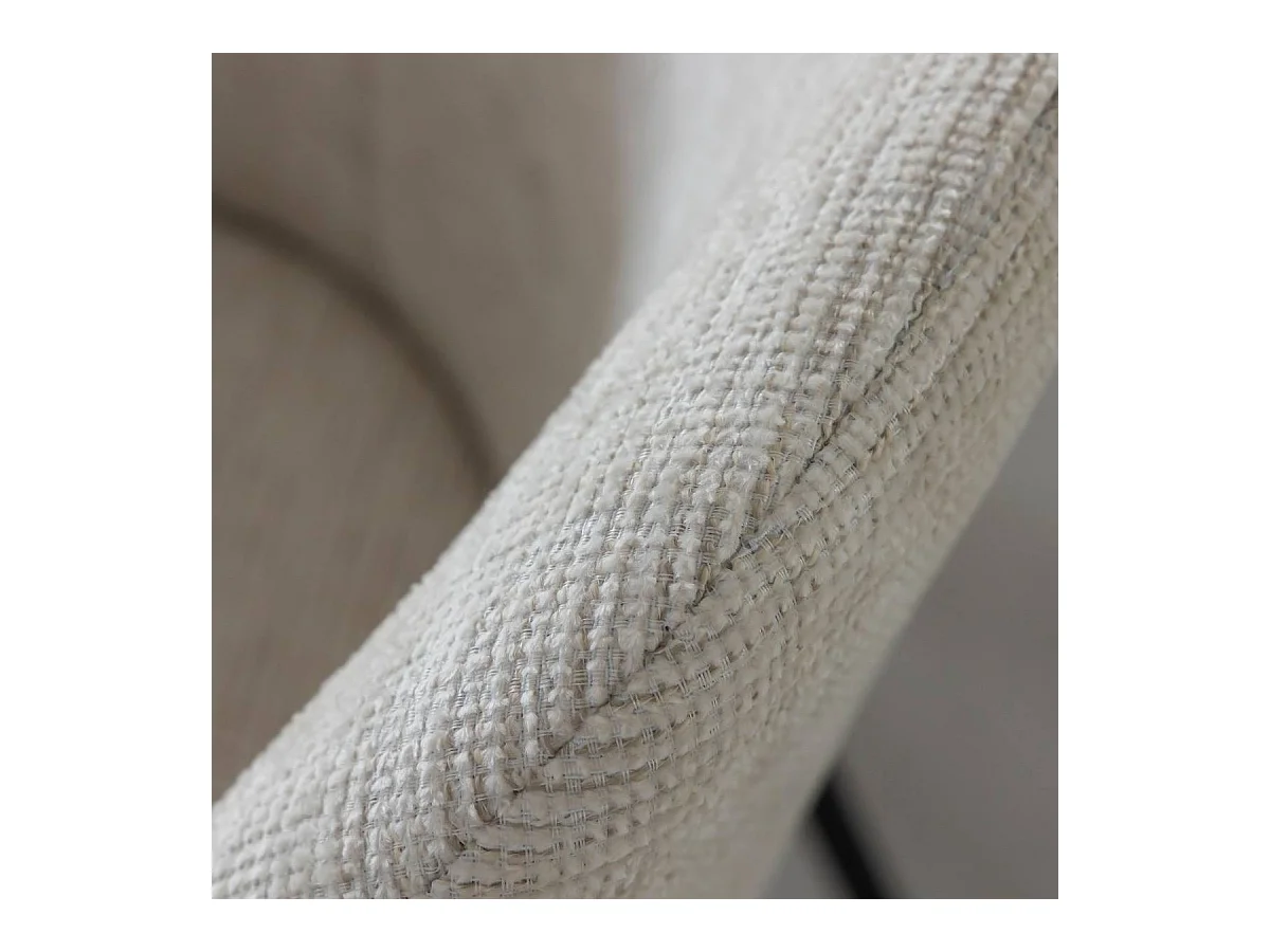 Fauteuil en tissu gris clair Aëlys (lot de 2)