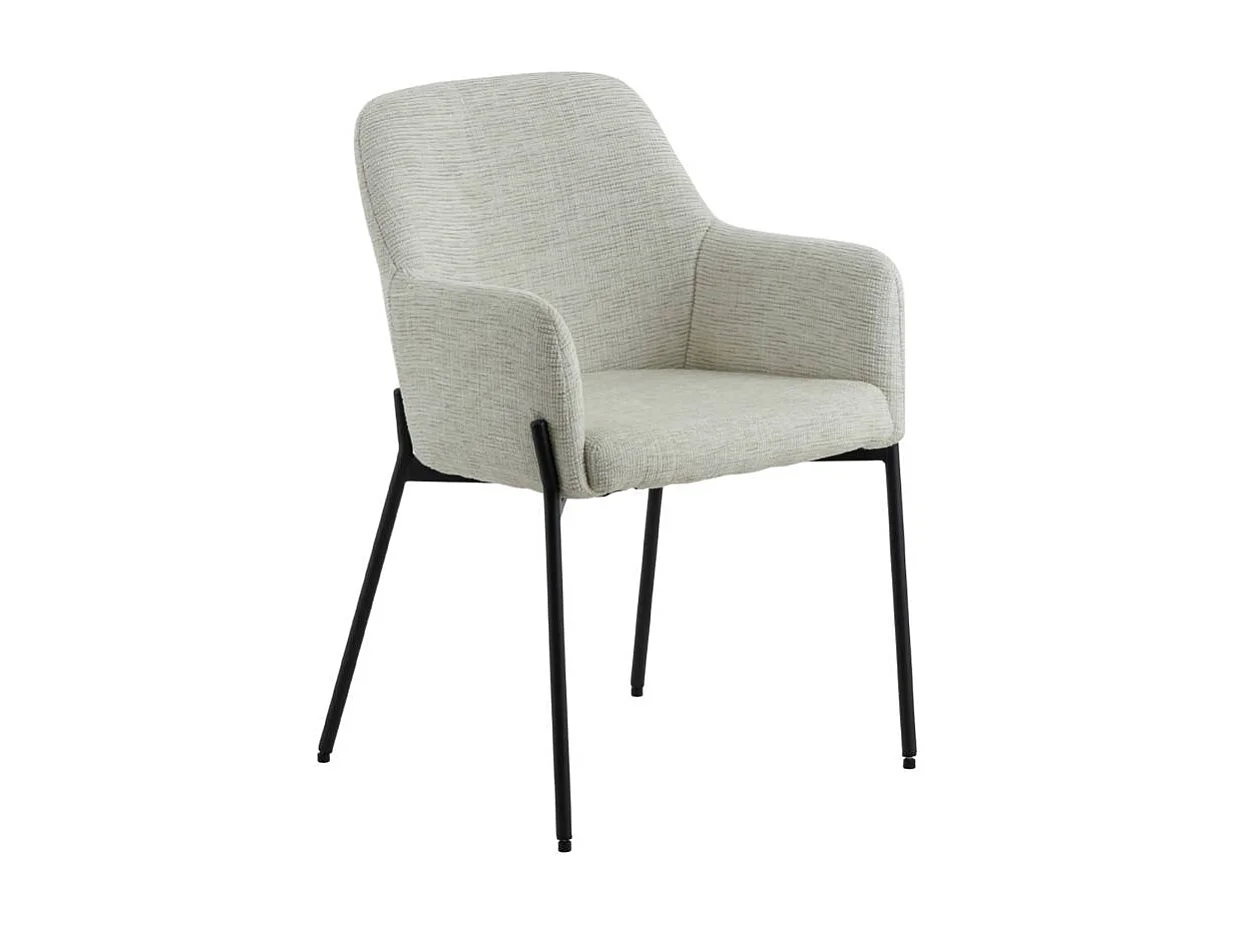 Chaise en tissu sable Aëlys (lot de 2)