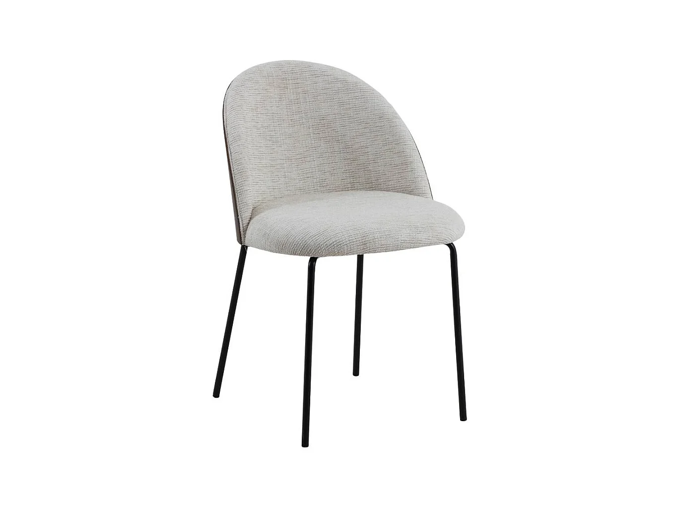 Chaise en tissu écru et métal Nyssa (lot de 2)