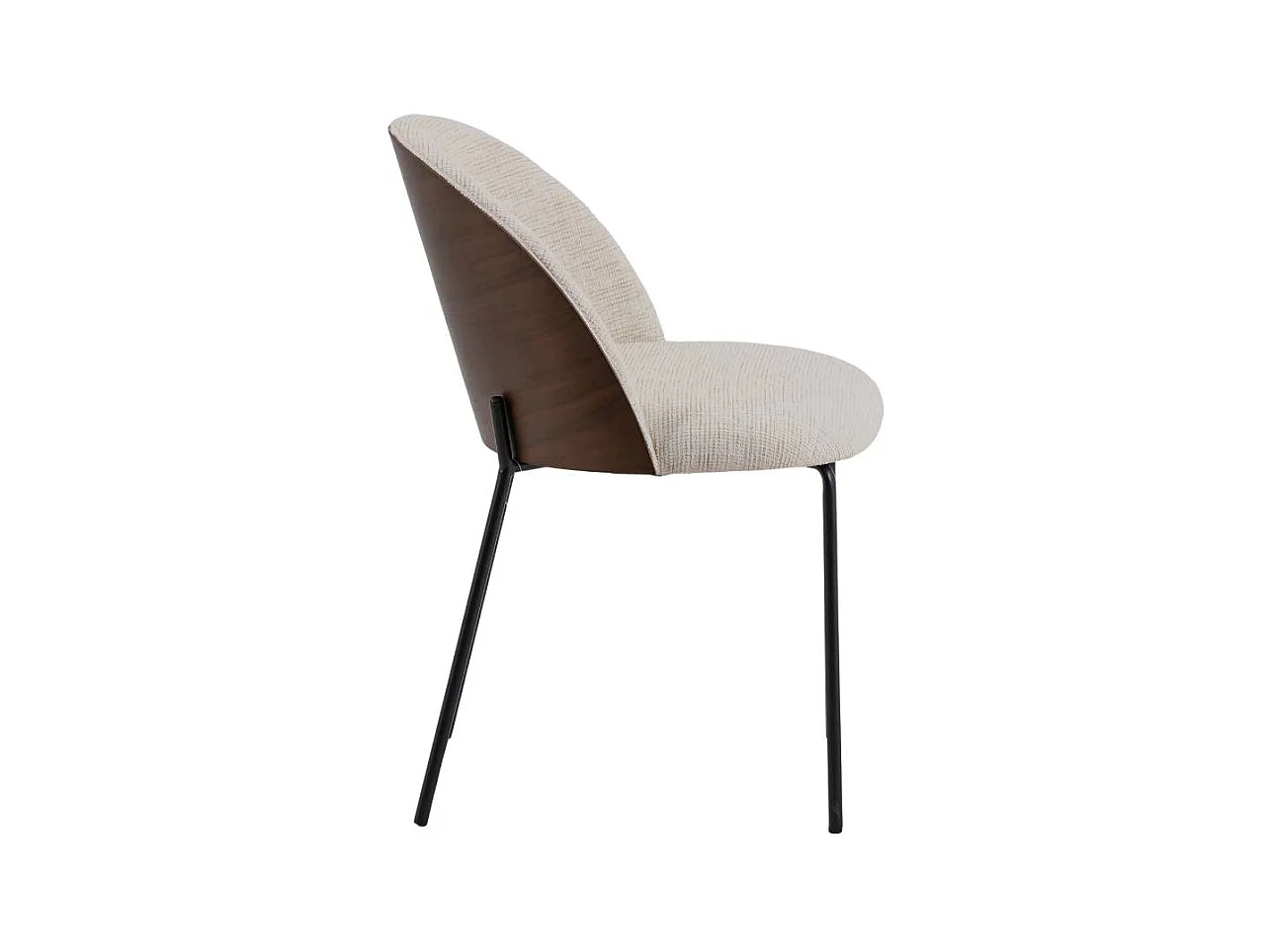 Silla de tela cruda y metal Kanoa (lote de 2)