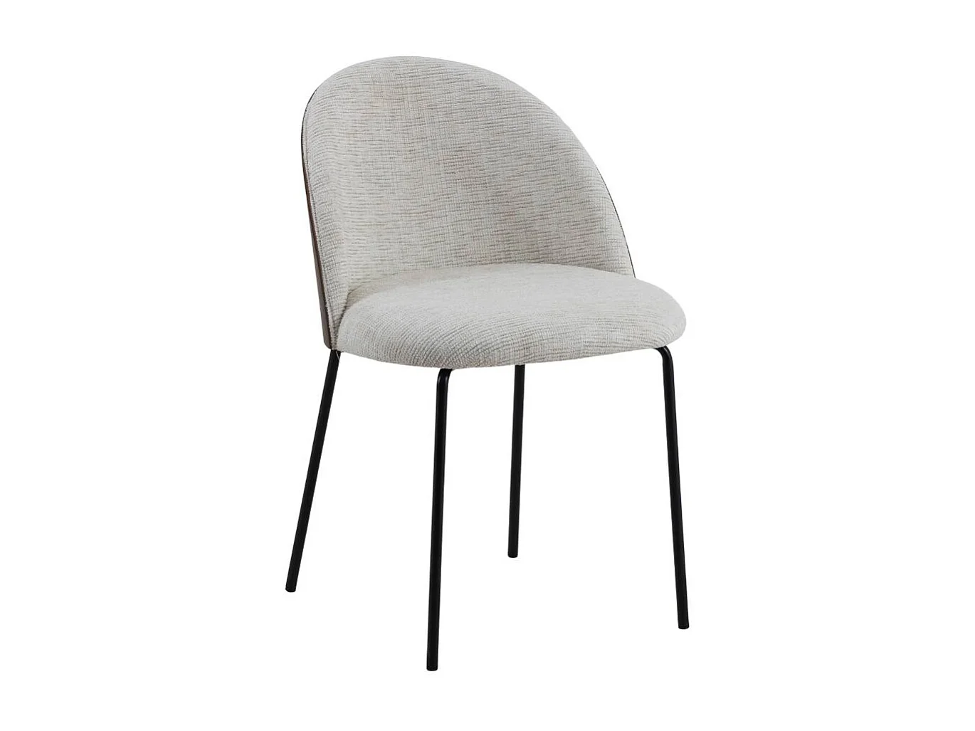 Chaise en tissu écru et métal Nyssa (lot de 2)