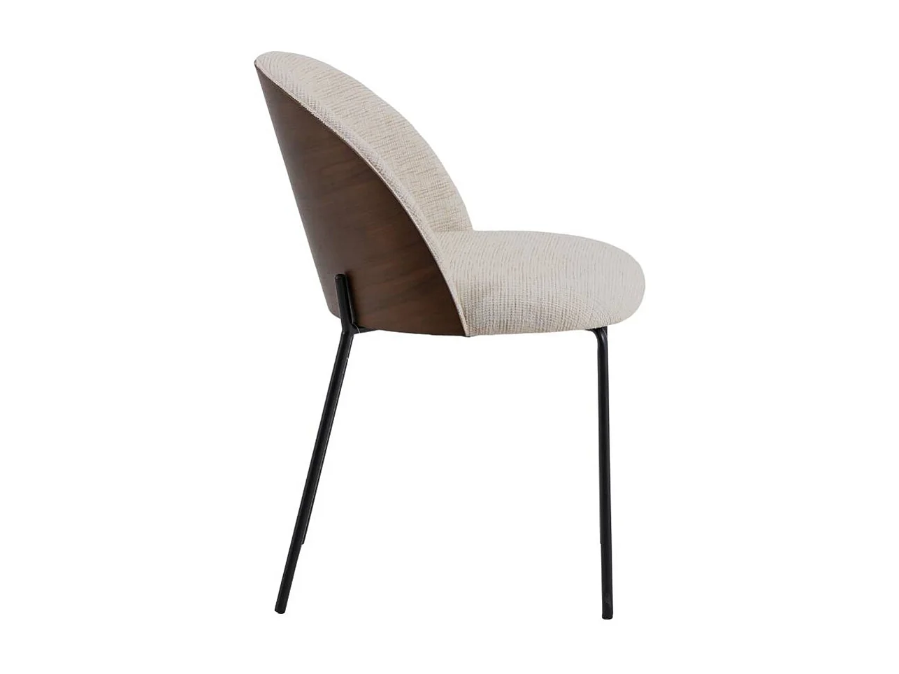 Chaise en tissu écru et métal Nyssa (lot de 2)
