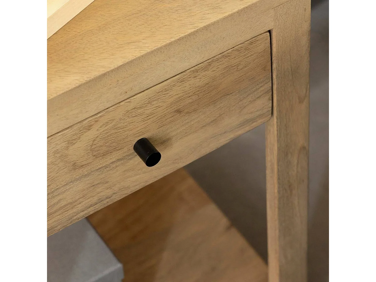 Mesita de noche de madera de mango Amara