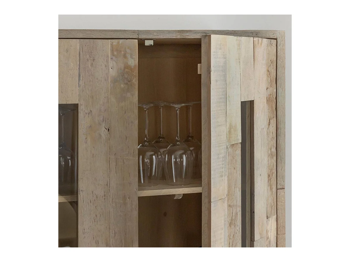 Vitrine en bois recyclé Damian