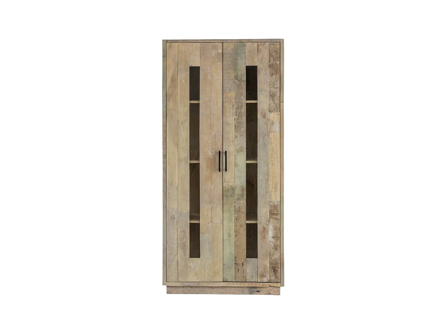 Vitrine en bois recyclé et marbre Damian