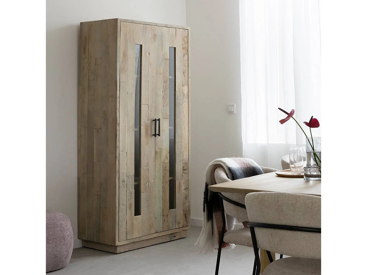 Vitrine en bois recyclé Damian