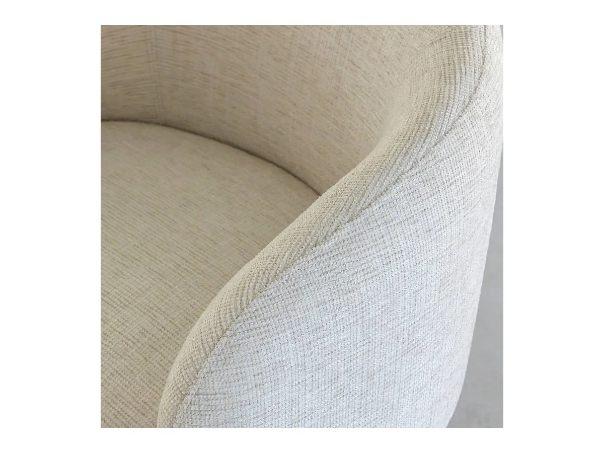 Fauteuil en tissu écru confort Orenzo