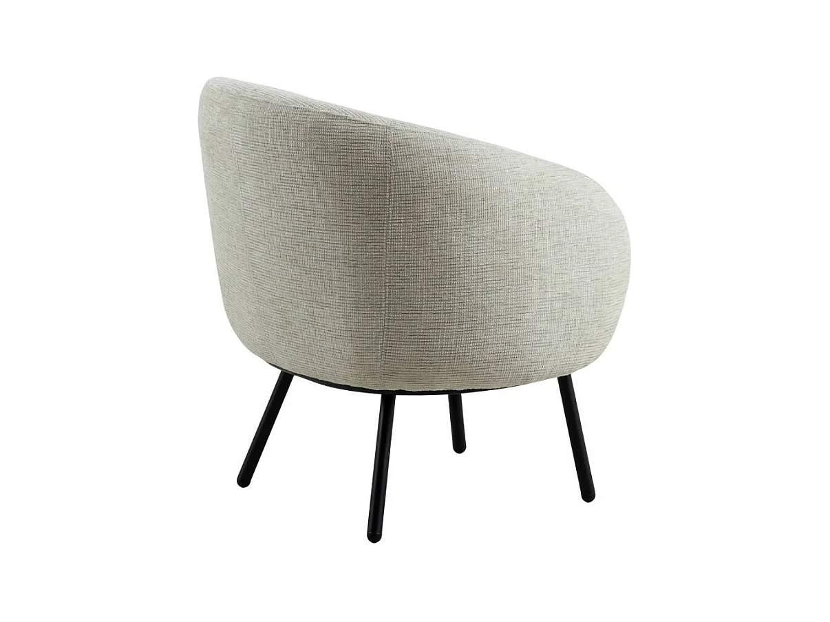 Fauteuil en tissu écru confort Orenzo