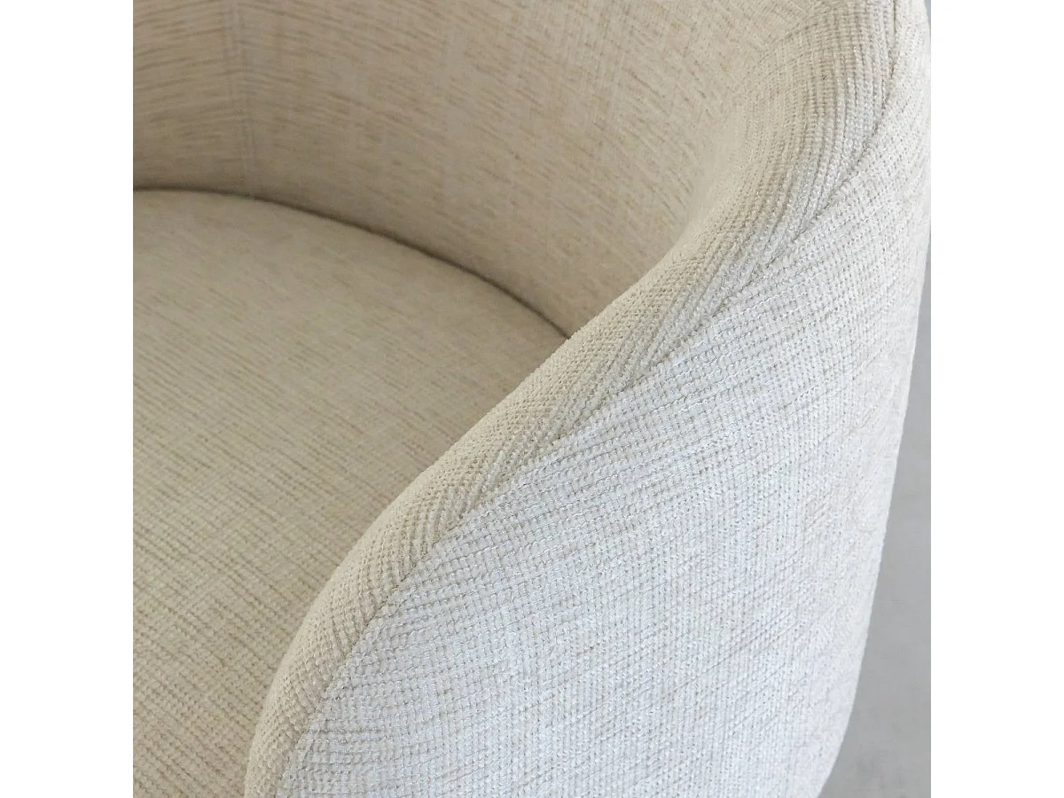 Fauteuil en tissu écru confort Orenzo