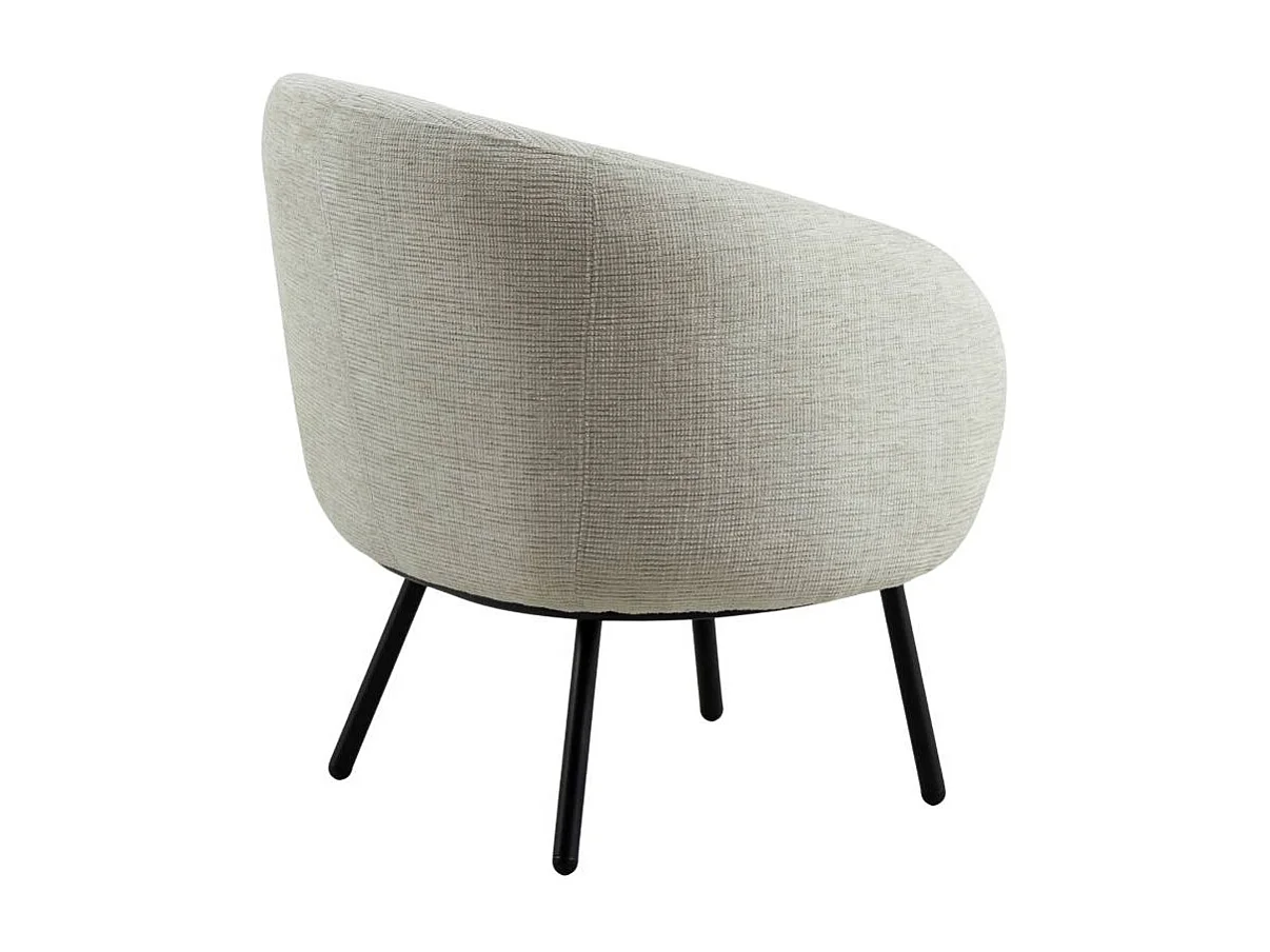 Fauteuil en tissu écru confort Orenzo