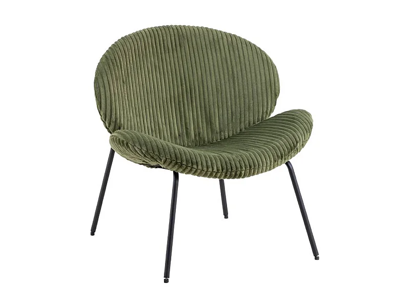 Fauteuil en velours vert Dorian
