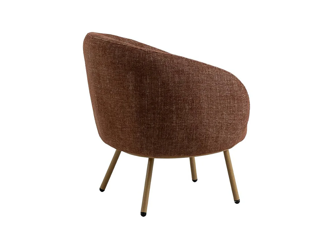 Fauteuil en tissu terracotta confort Orenzo