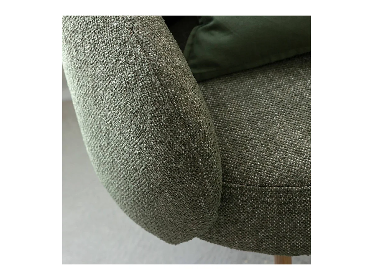 Fauteuil en tissu vert confort Orenzo