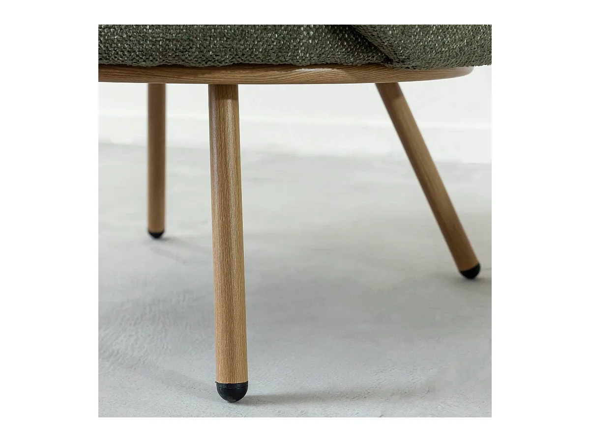 Fauteuil en tissu vert confort Orenzo