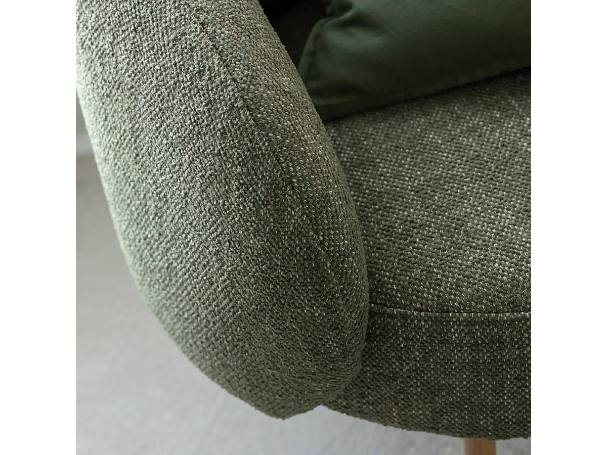 Sillón en tejido verde confort Kanoa