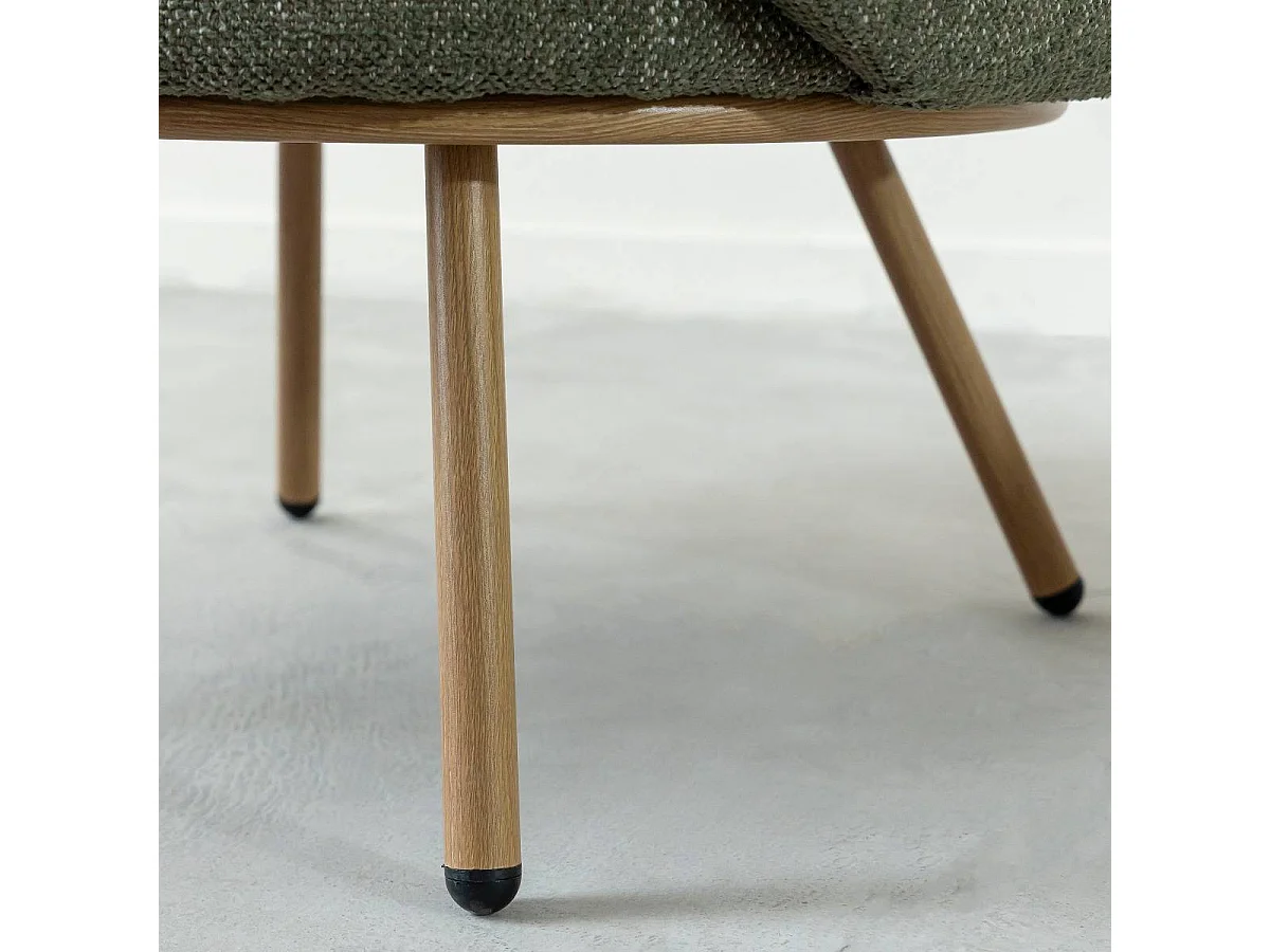 Sillón en tejido verde confort Kanoa