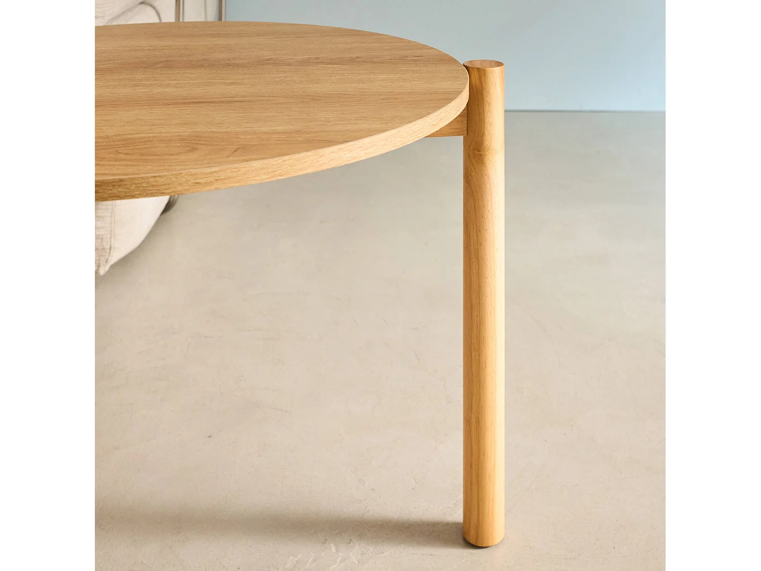 Tables gigognes rondes décor bois. piètement bois d'hévéa naturel - Harmony