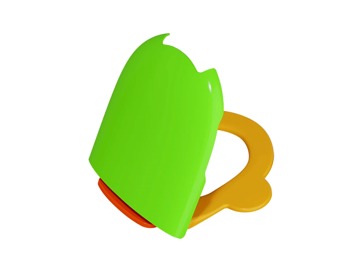 WC à poser sans bride VITRA Sento Kids Blanc + réservoir + abattant vert et jaune